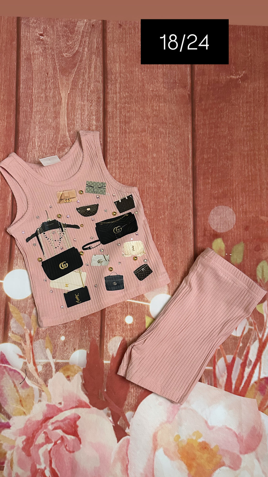 3y designer inspired shorts set