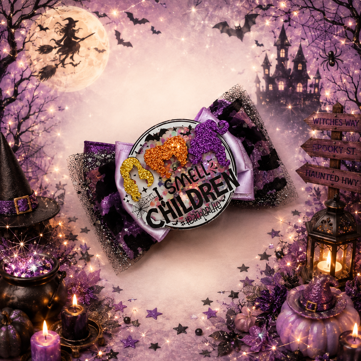 Hocus pocus 5 inch bow