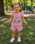 5y princess short set