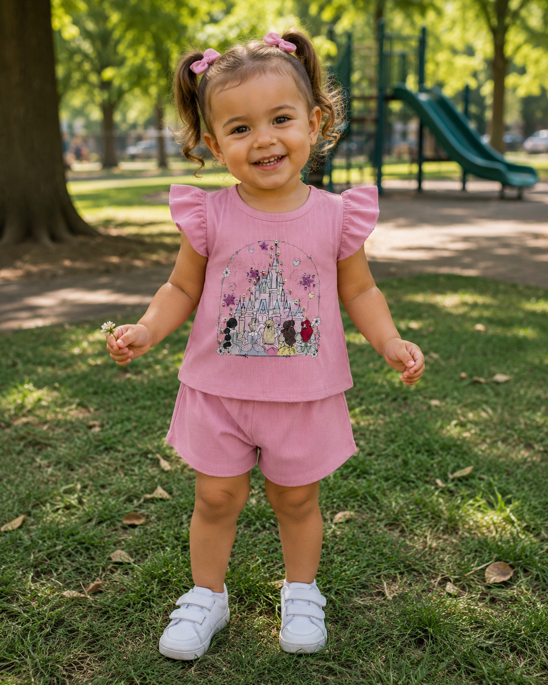 5y princess short set