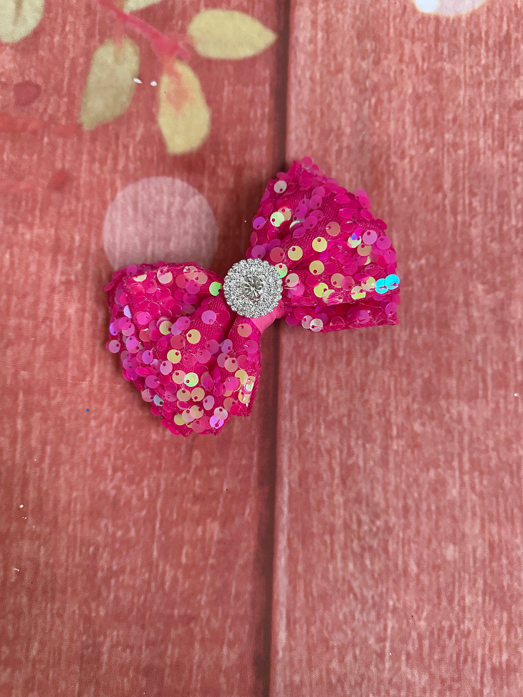 Sequin hair bow piggy size