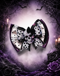 Xl skull Halloween hair bow