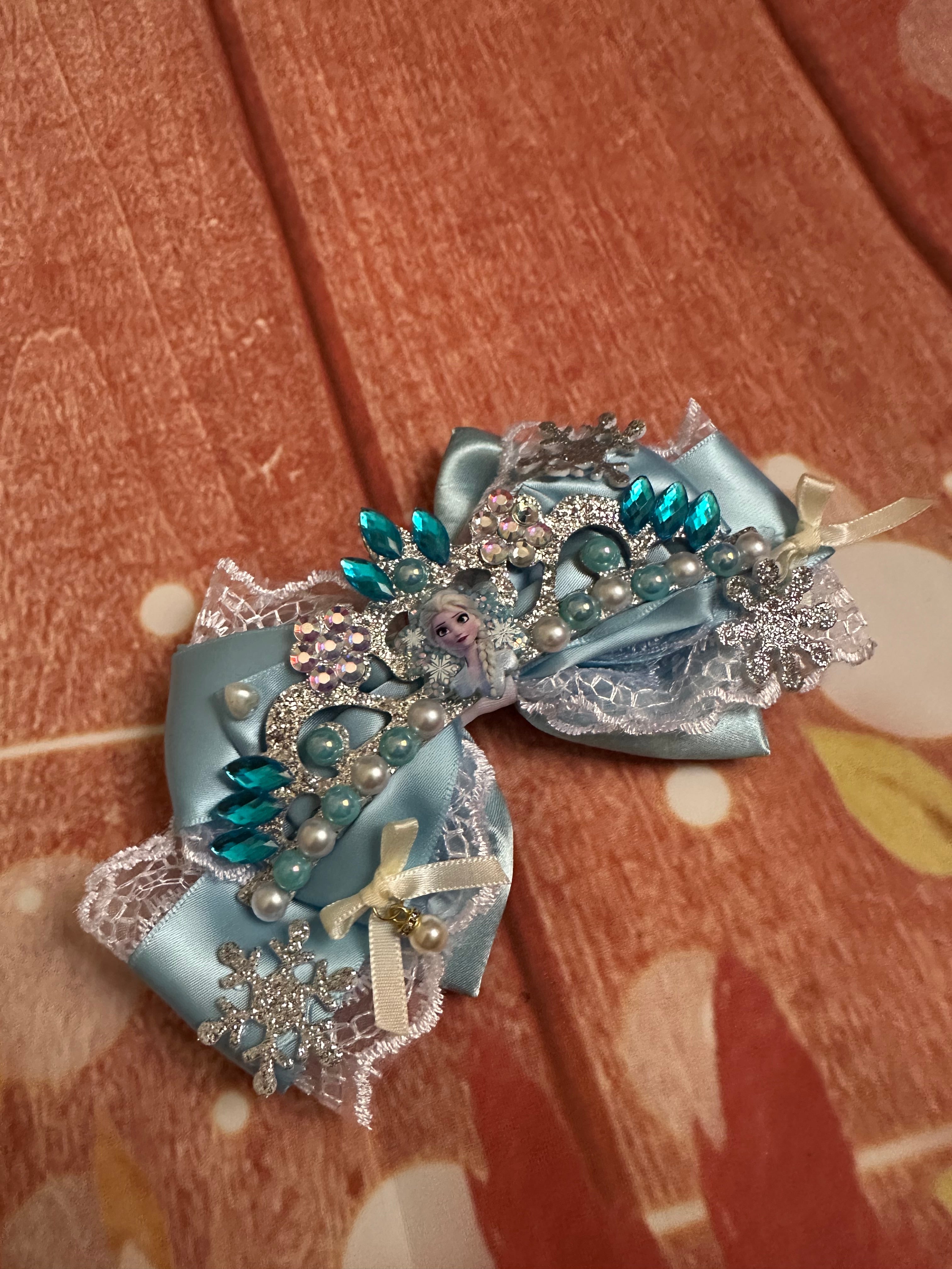 6 inch Elsa frozen hair clip
