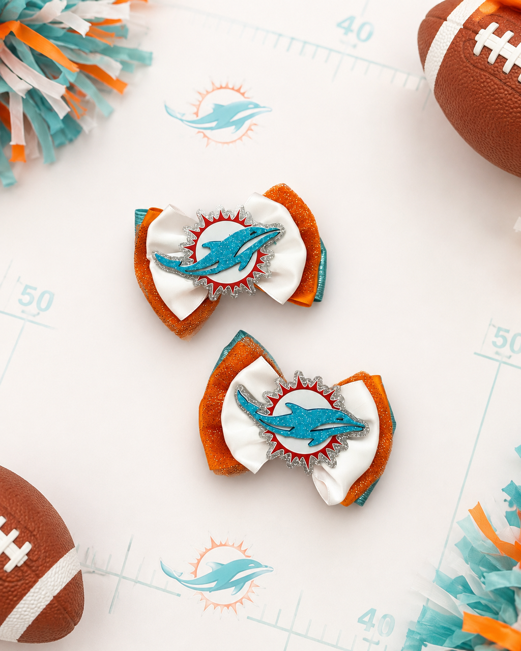 Miami dolphins piggy bow