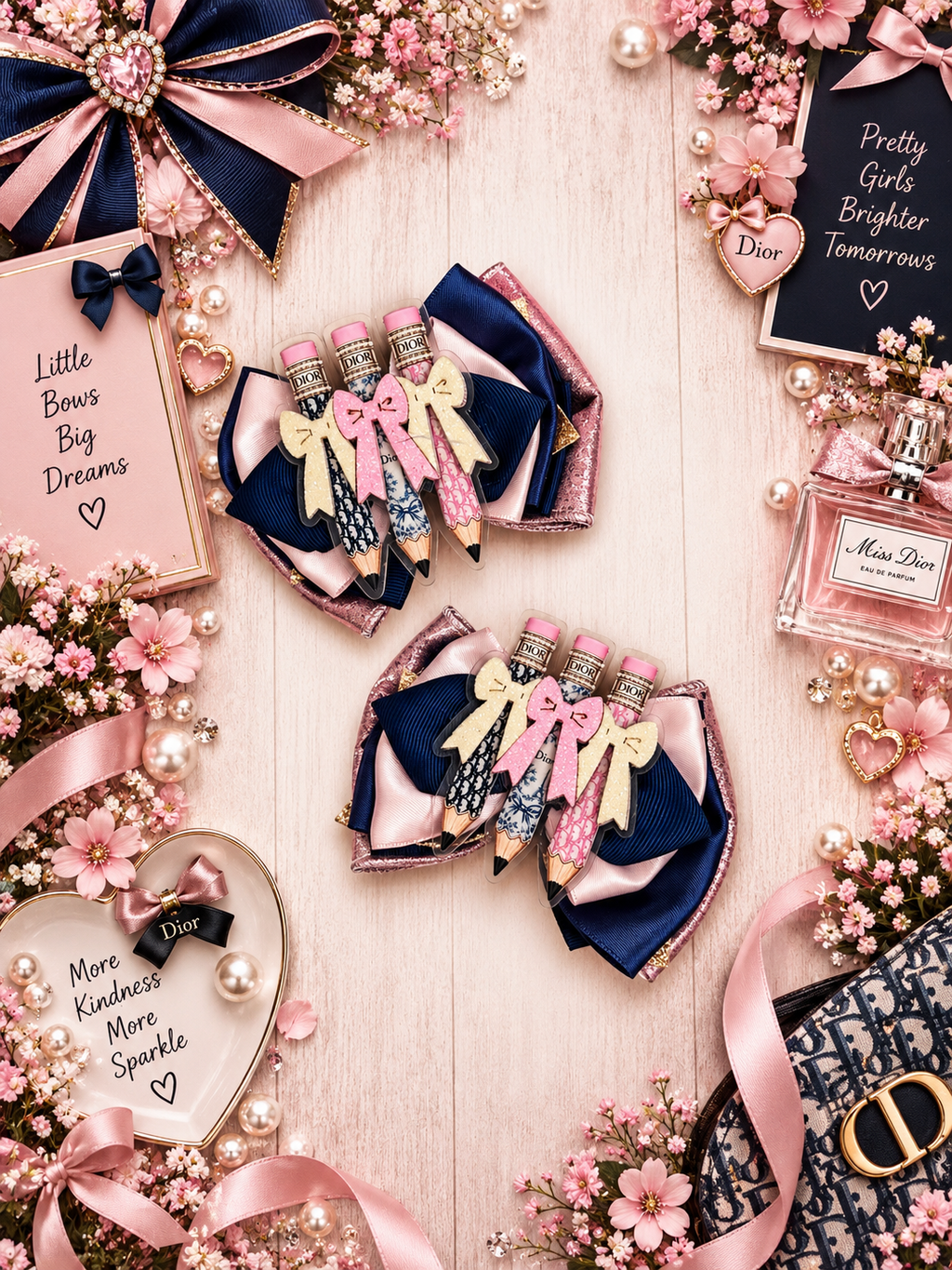 Xl piggy size hair bow pencil