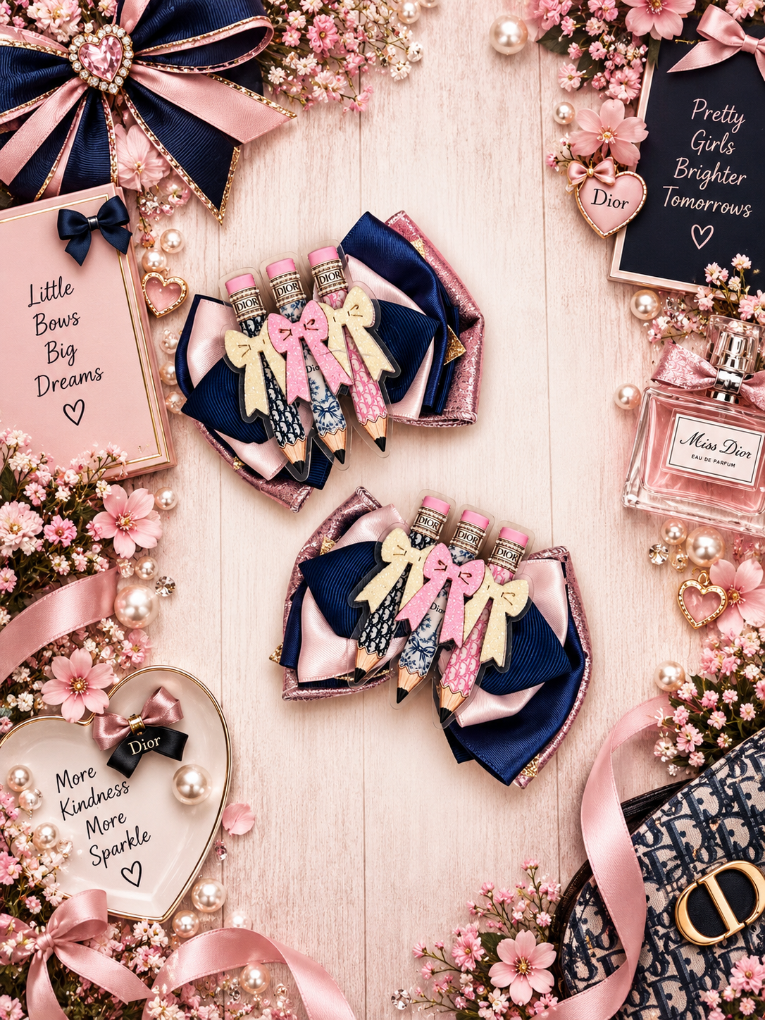 Xl piggy size hair bow pencil