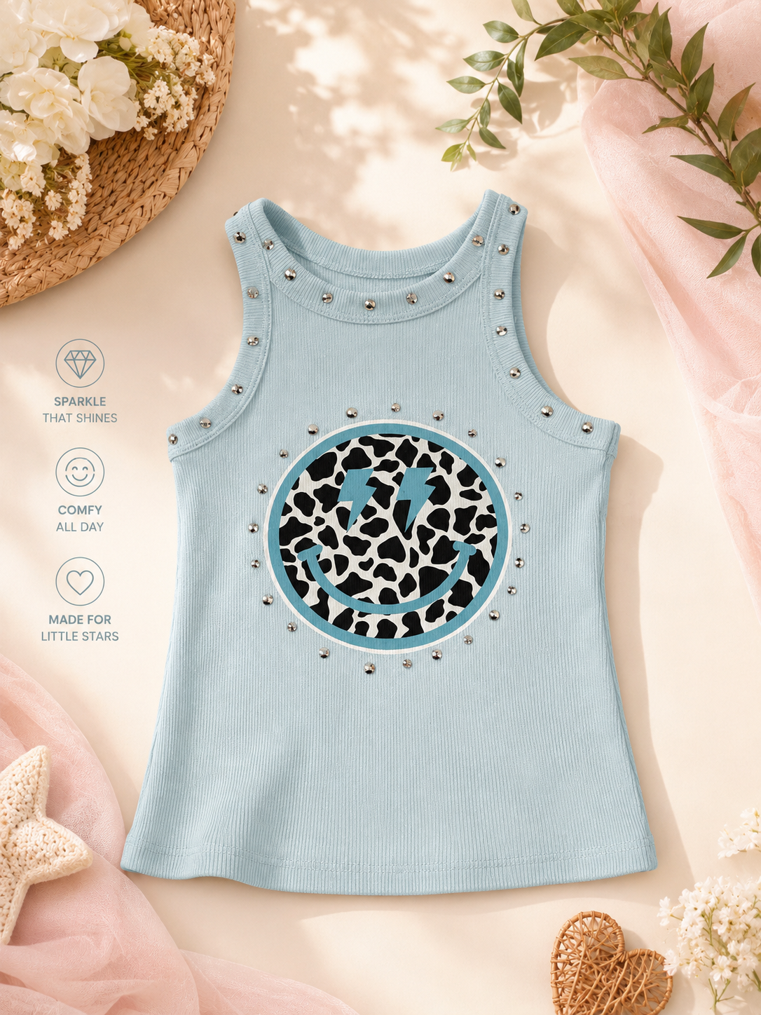 4/5y smiley face tank top