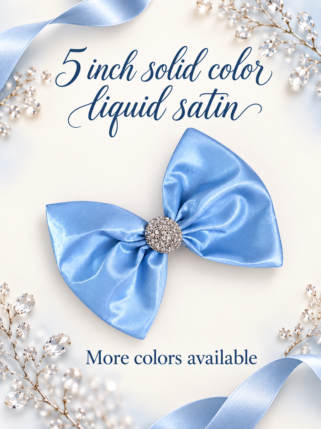 5 inch liquid satin hair clip