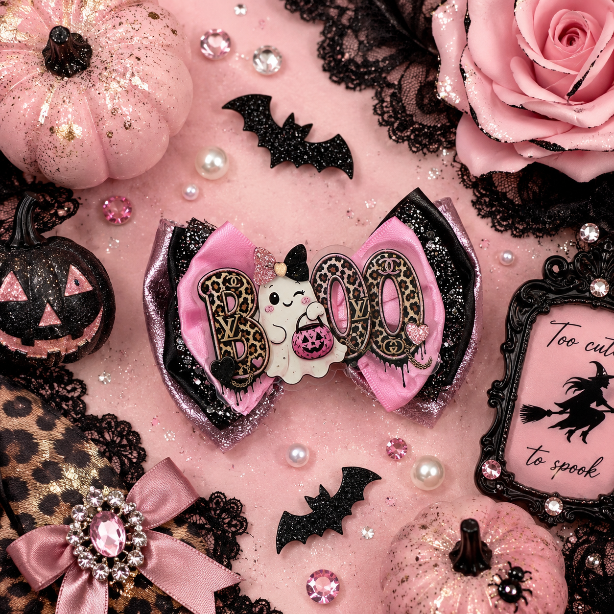 Halloween piggy bow