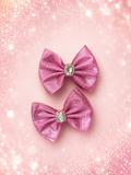 Pink shimmer piggy clip