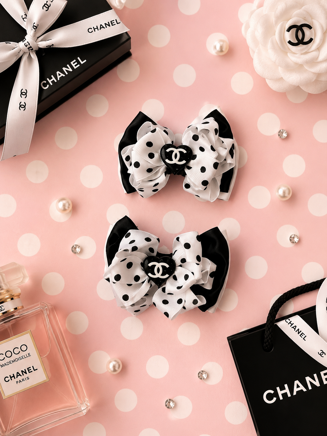 Polka dot inspired piggy set