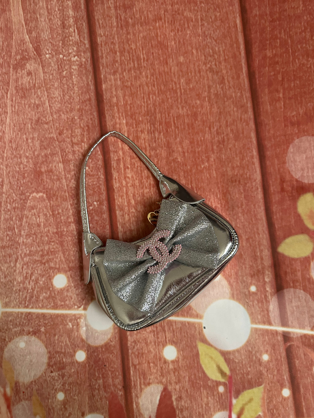 Silver cc baby purse