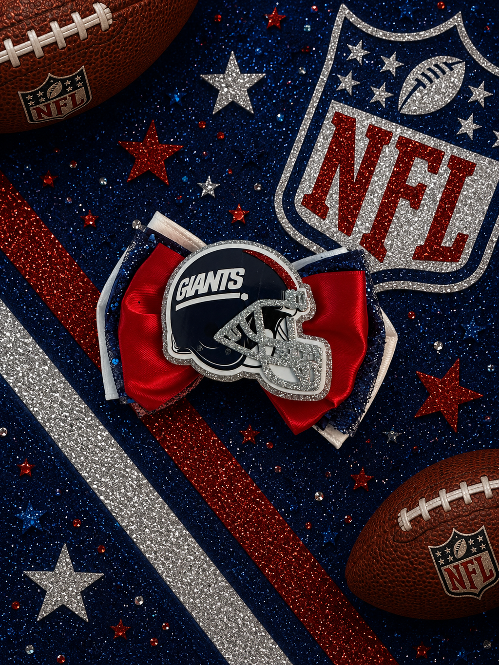 XL piggy bow giants football team