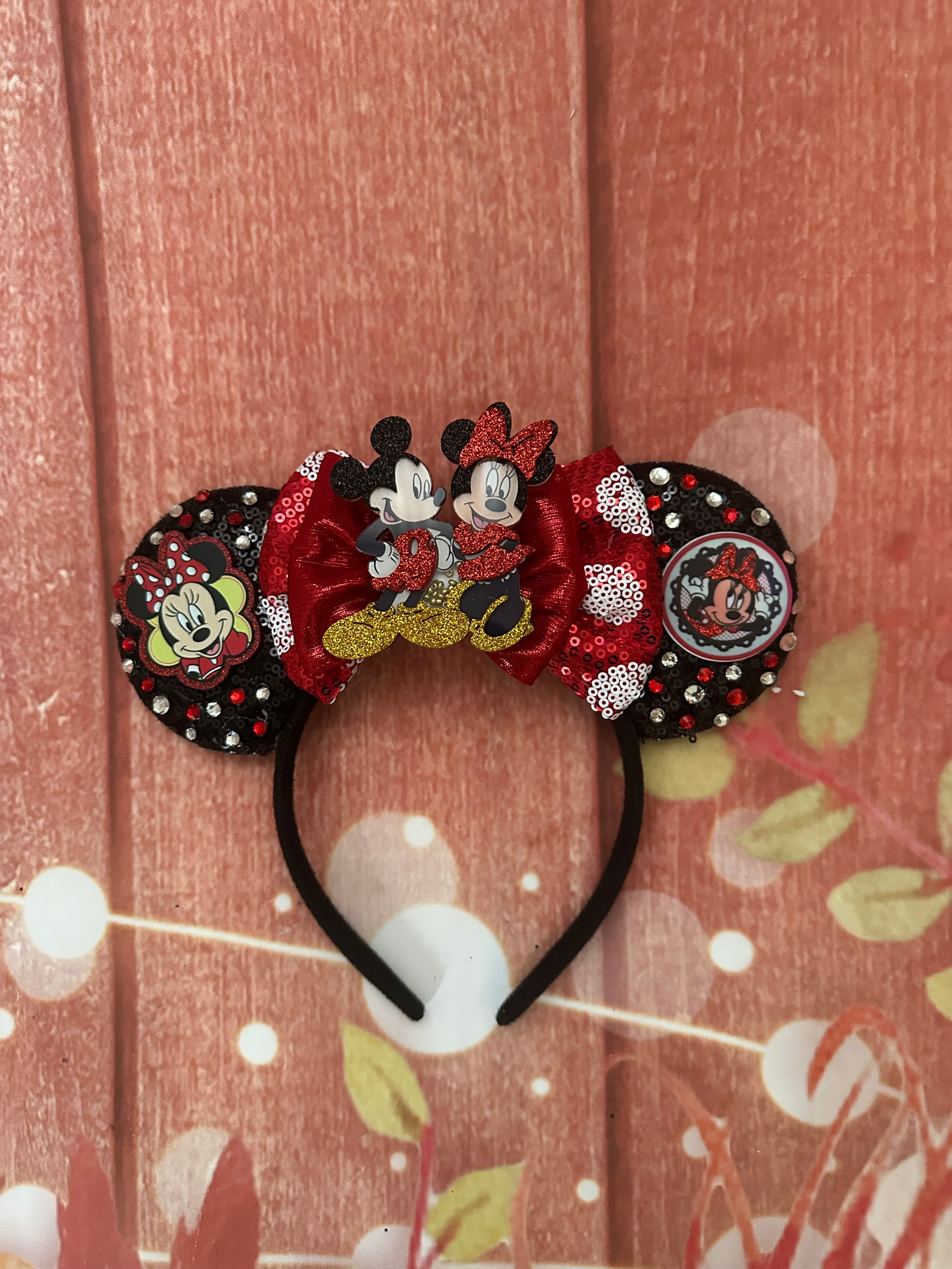 Minnie and Mickey Mouse ears