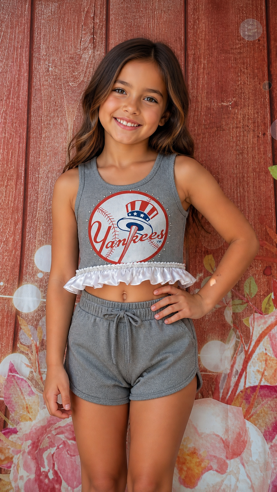 6y Yankees shorts set