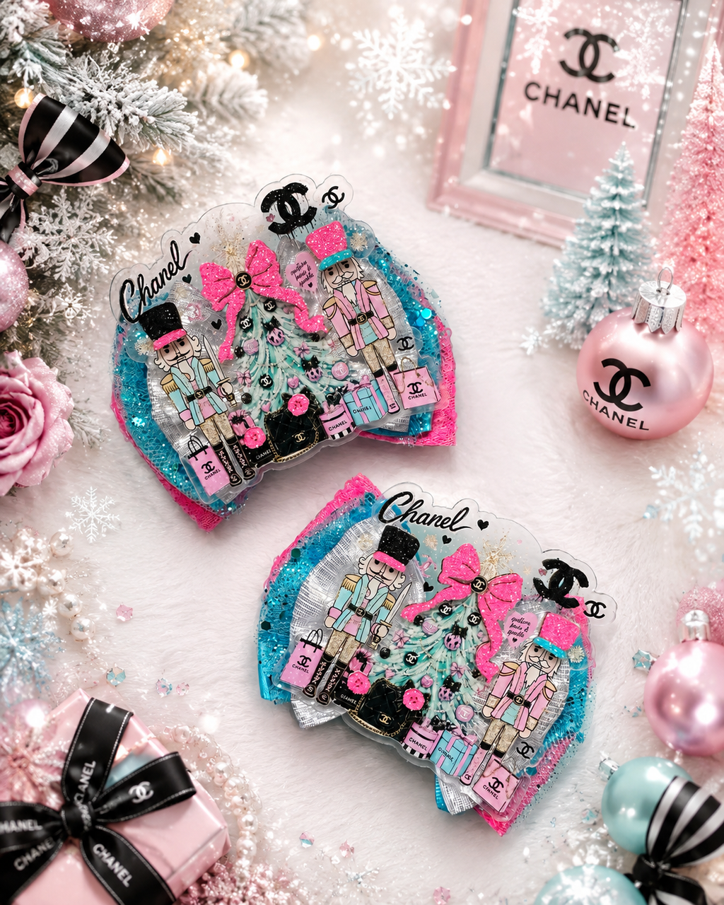 Christmas nutcracker xl piggy bow
