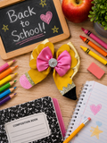 Yellow pencil hair clip