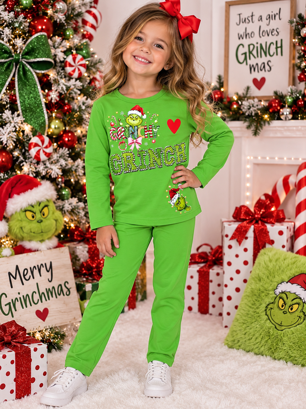 2t grinch lounge set