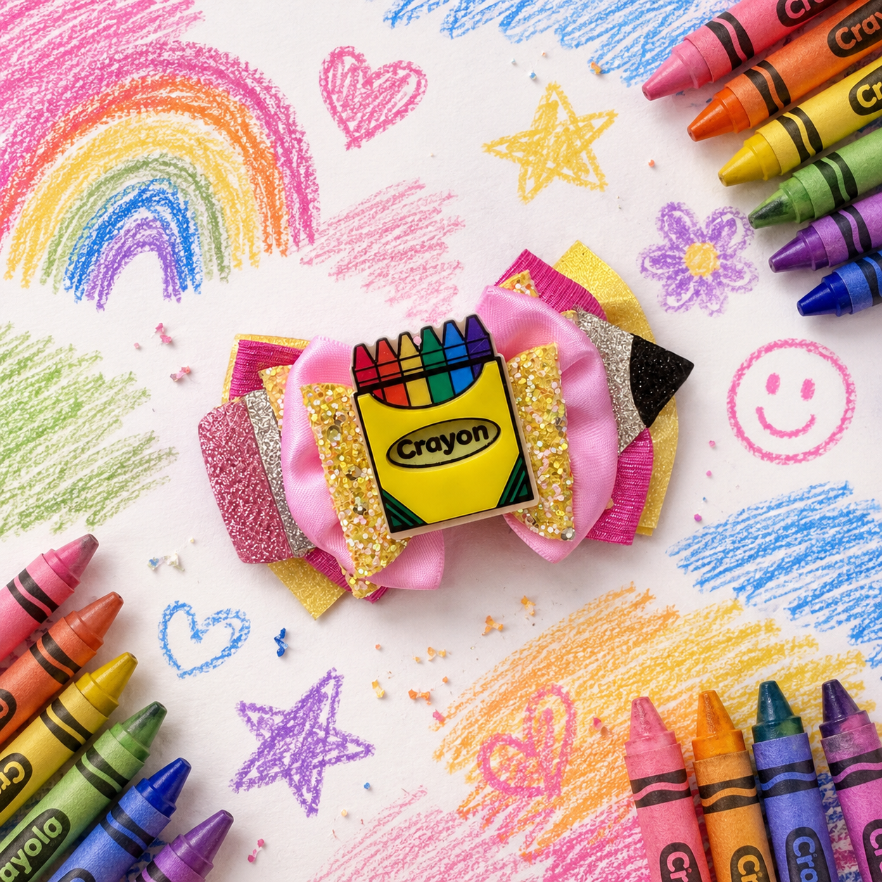 Crayon piggy clip