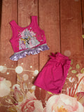 5y princess shorts set