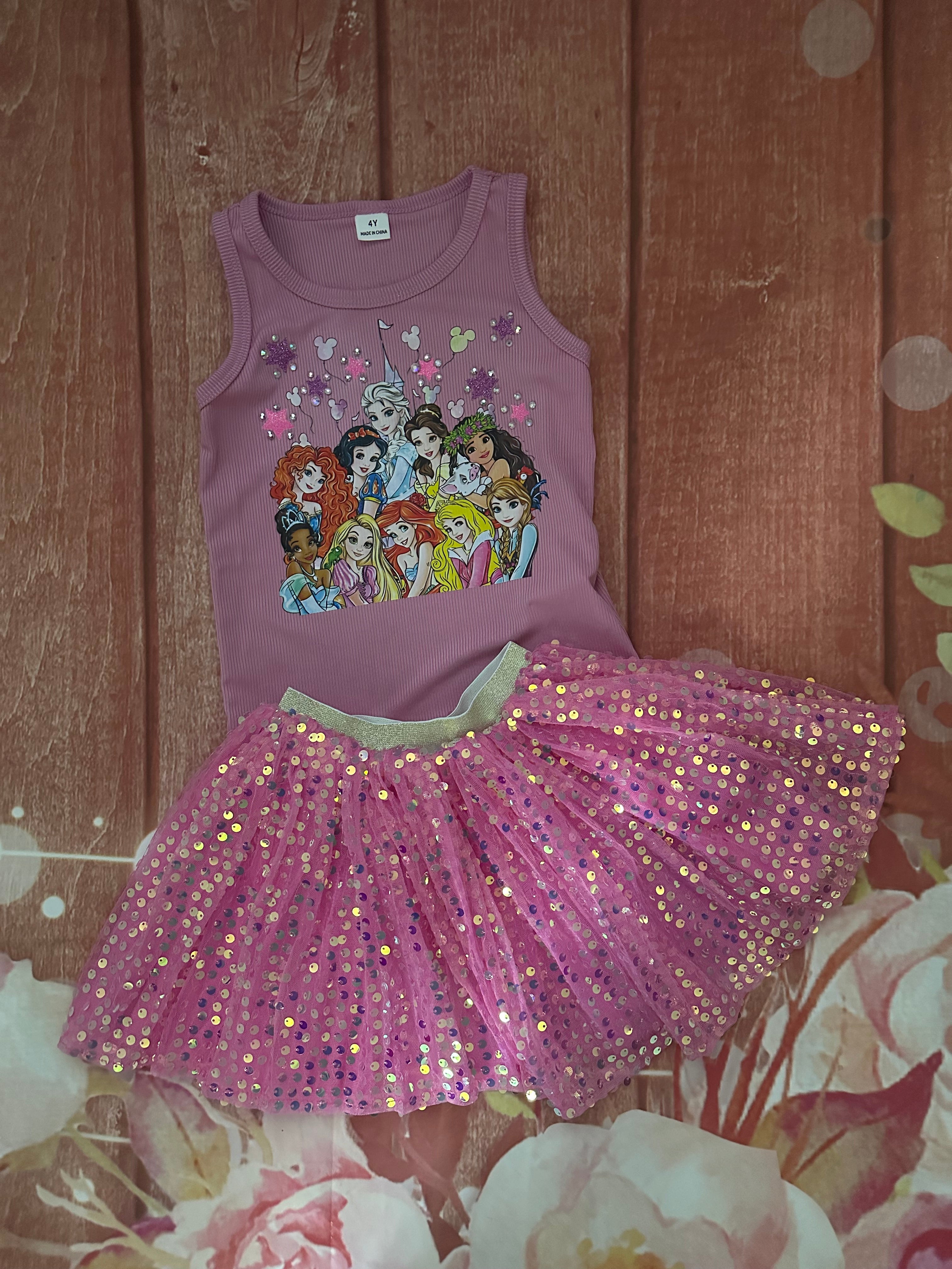 4y princess skirt set