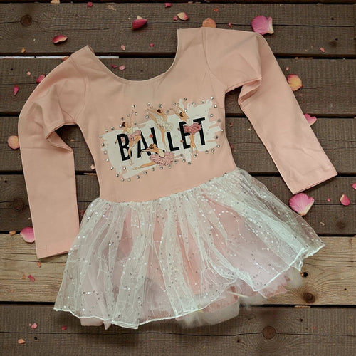 4y ready to ship leotard with a light tulle around