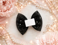 Piggy size Velcro base  bow black
