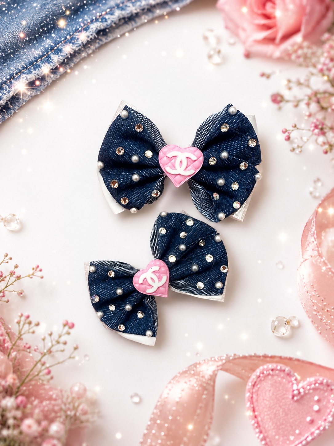 Inspired denim piggy set