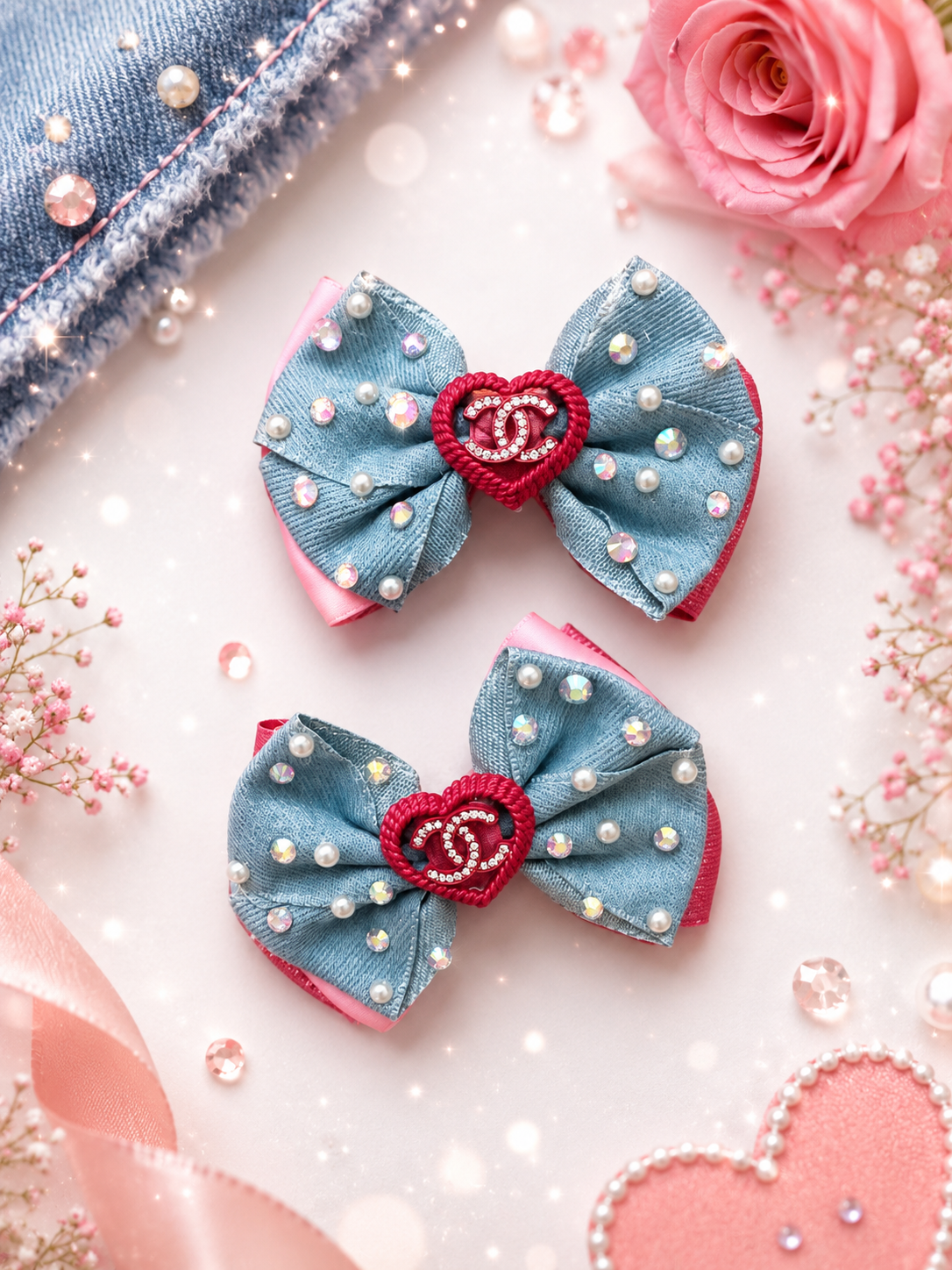 Inspired piggy set denim