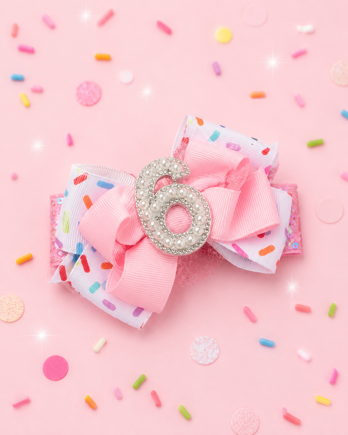 Sixth happy birthday hair Clip