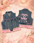 7y denim vest