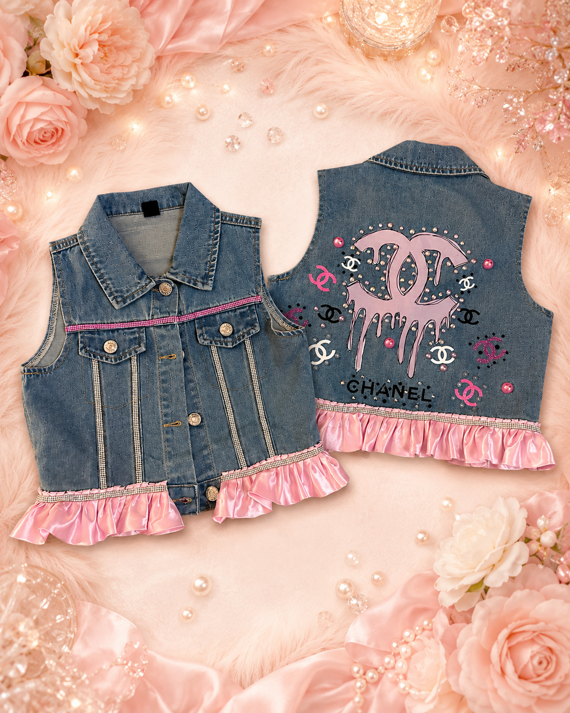 7y denim vest