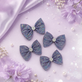 Purple shimmer hair bow