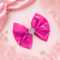 Patent leather pink 6 inch clip