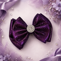 XL piggy size eggplant bow