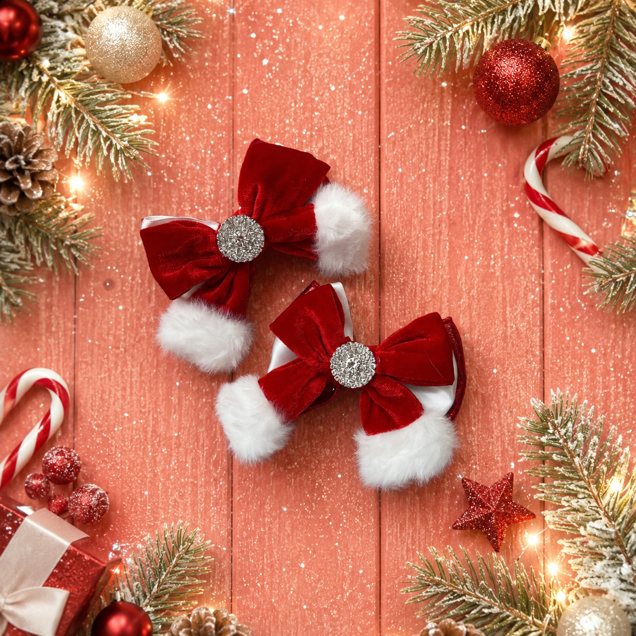 SINGLE Santa piggy clip