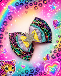 Neon leopard 5 inch hair clip