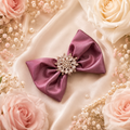 Liquid satin plum hair clip