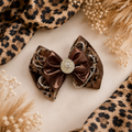 Leopard hair clip 4 inch