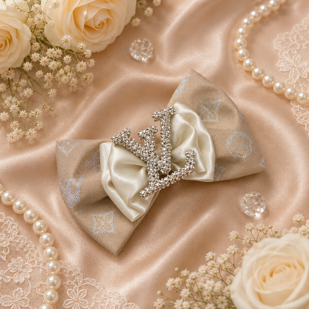 5 inch LV hair bow
