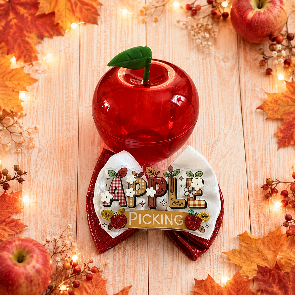 Apple picking hair Clip with Apple case