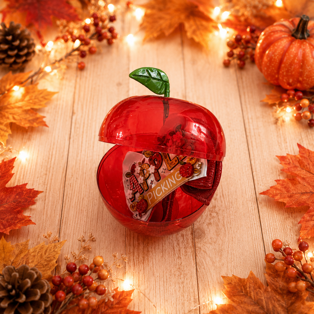 Apple picking hair Clip with Apple case