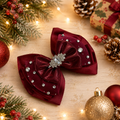 6 inch Burgandy hair Clip