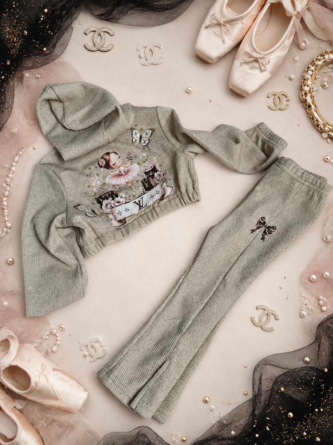 2/3 zip up lounge set ballet