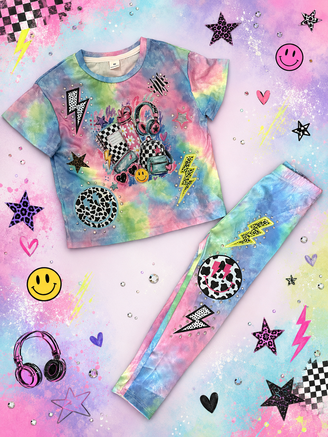 4y back to school legging set