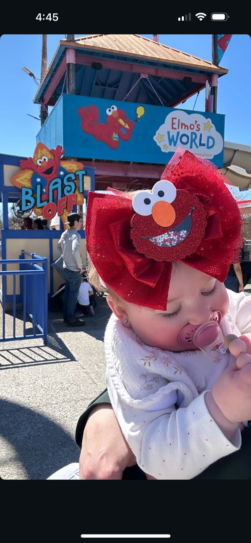 5 inch Elmo hair bow Sesame Street