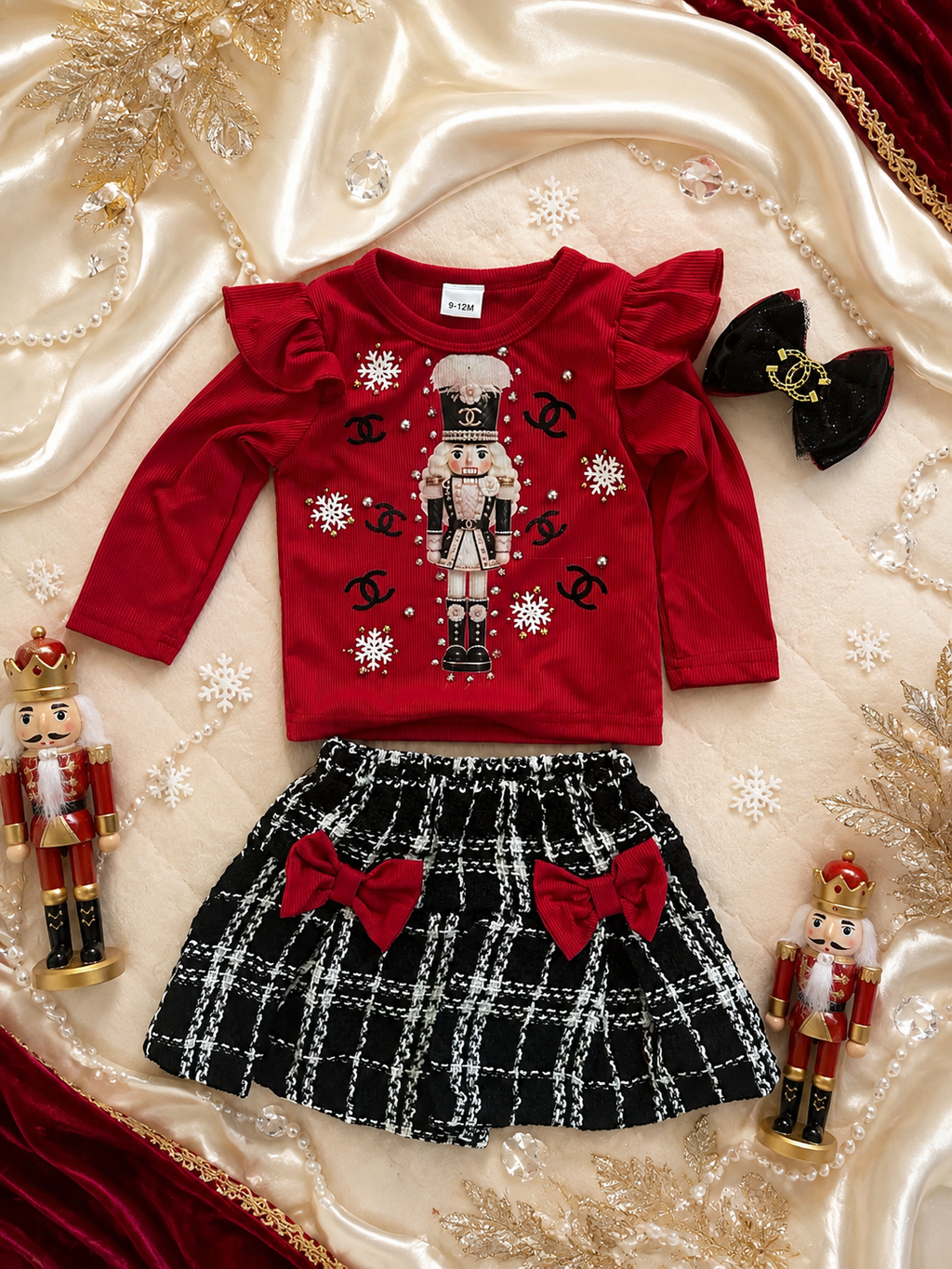 9/12 m nutcracker skirt set