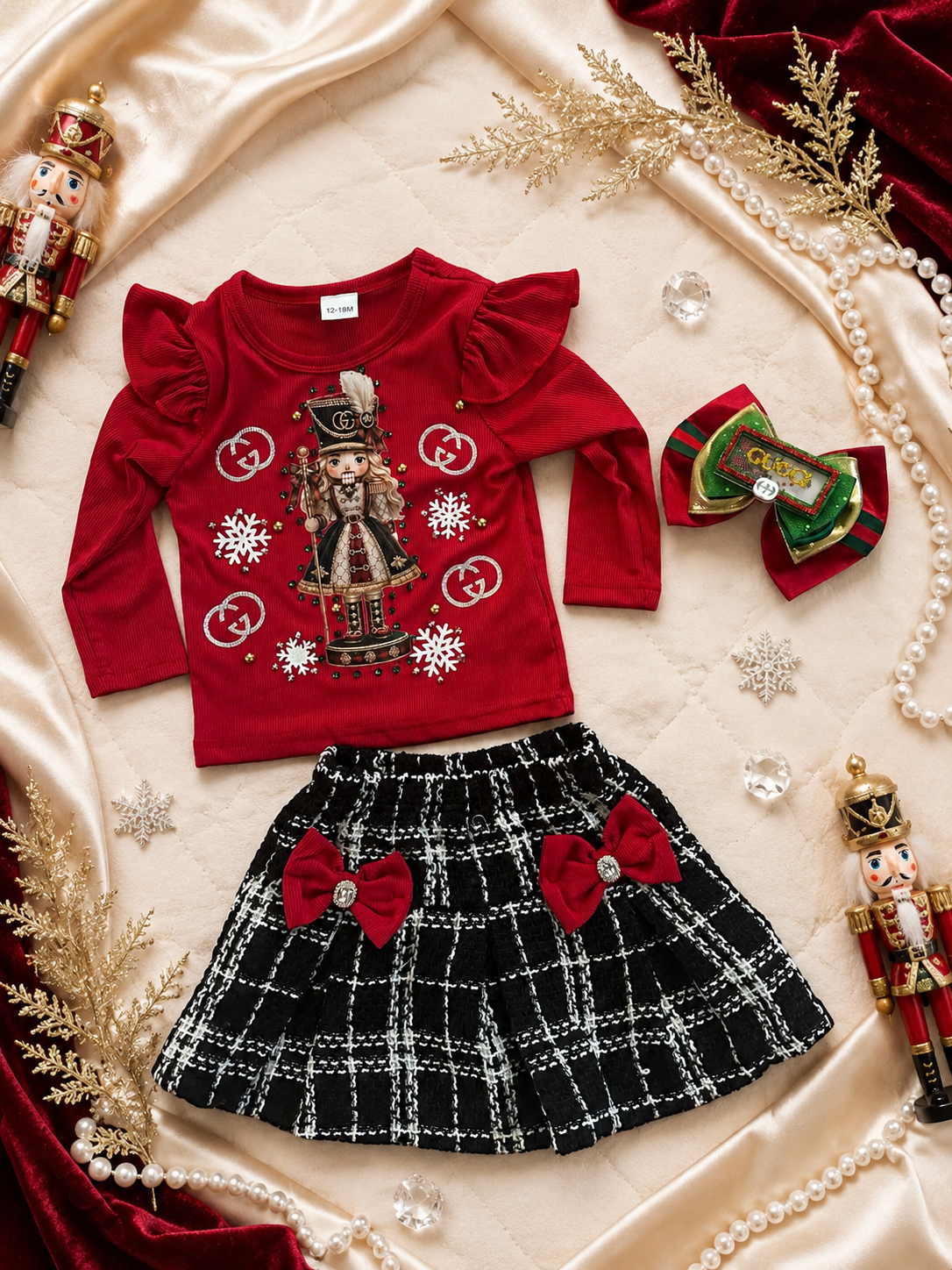 12/18 m nutcracker skirt set
