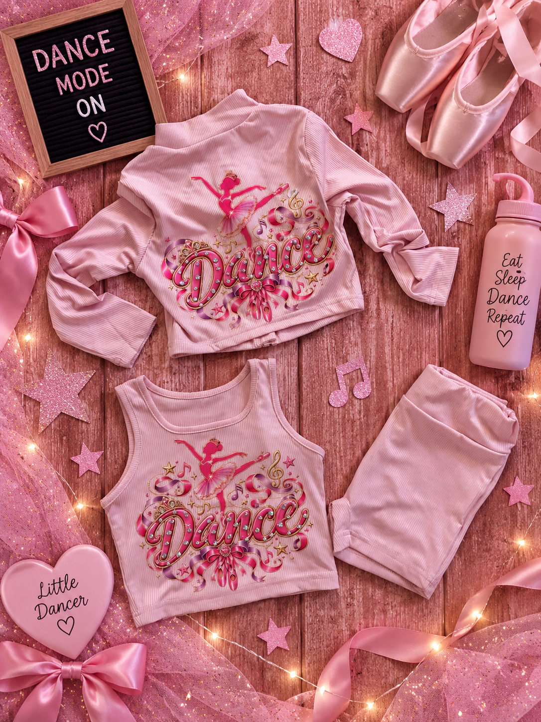 5 y 3 piece dance set