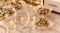 Gold shimmer hard headband